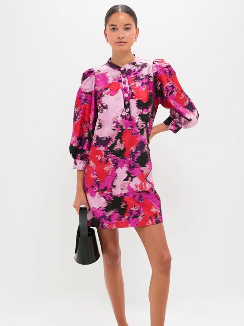 Tuckernuck Pomander Place Samantha Shift Dress Abstract Pink Red NWT $168 Sz Lg